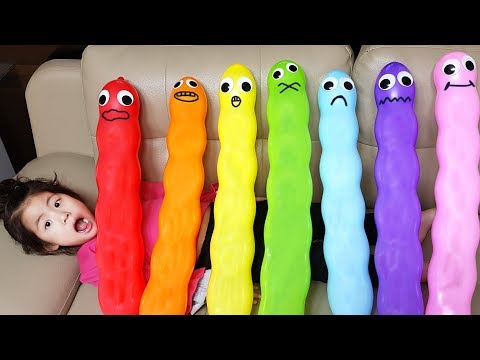 풍선들이 살아있어요!! 서은이의 꽈배기 무지개 풍선 숨바꼭질 Hide and Seek with Twisted Rainbow Balloon