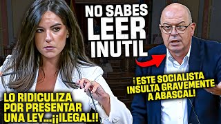 Un diputado INÚTIL del PSOE INSULTA a ABASCAL y la PORTAVOZ de VOX lo MANDA CALENTITO A CASA