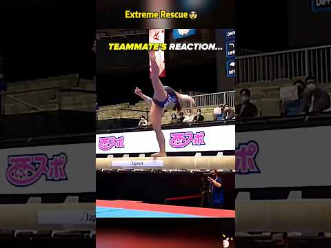 The Extreme Save in Gymnastics🤯 #gymnastics #sports #save #floor #tumbling #reaction
