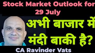 STOCK MARKET OUTLOOK FOR Tomorrow: 29 July by CA Ravinder Vats