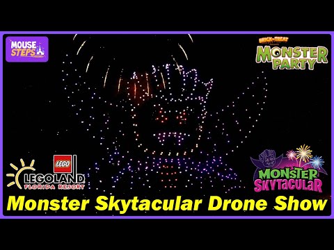 NEW Monster Skytacular Drone & Fireworks Show at LEGOLAND Florida - Halloween 2024