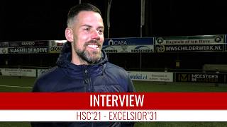 Screenshot van video Kelvin Veensma: "We moesten aan de bal het verschil maken" | HSC'21 - Excelsior'31