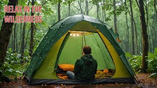 Camping Solo in Heavy Rain is CRAZY! 4 Days in the Forest