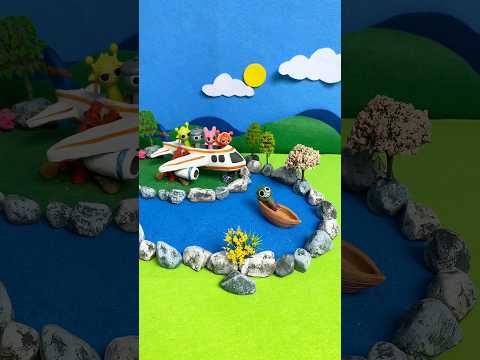 Sprunki row to the new airplane-shaped house I made for them