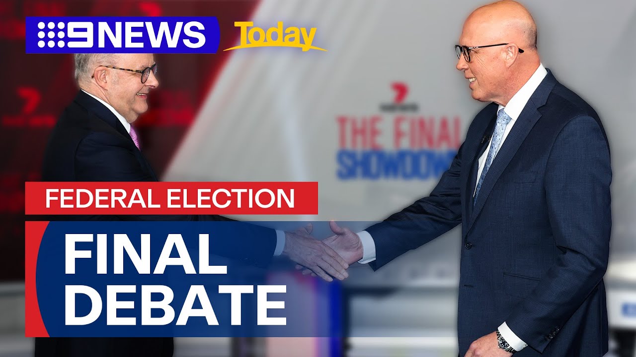 Albanese and Dutton clash in final debate before election | 9 News Australia