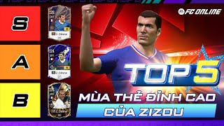 TOP 5 MÙA THẺ ĐẲNG CẤP NHẤT CỦA ZINÉDINE ZIDANE | FC Online