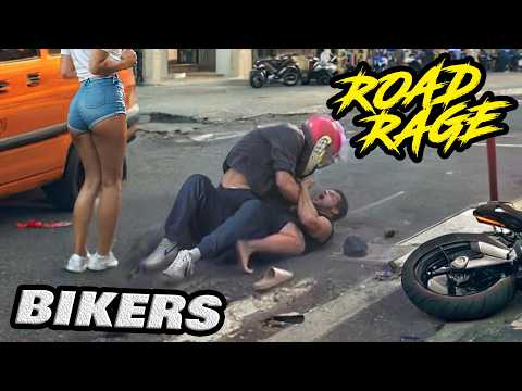 BIKERS FIGHT BACK! | CRAZY BIKER MOMENTS | Motorcycle Compilation Road Rage