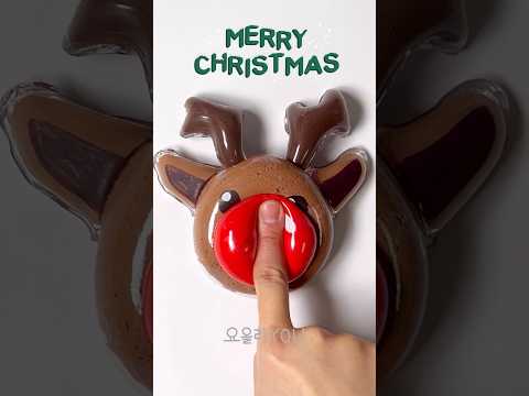 크리스마스 루돌프🎄🦌  말랑이 만들기 - DIY Rudolph the Red-Nosed Reindeer 🎄🦌  Squishy with nano tape #shorts