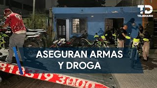 Aseguran media tonelada de droga, armas y motos con reporte de robo tras cateo en Apodaca