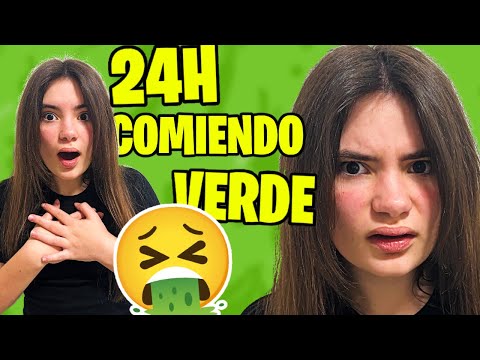 24 HORAS COMIENDO POR COLORES: RETO DE LA COMIDA VERDE -🍏🥑- Arantxa