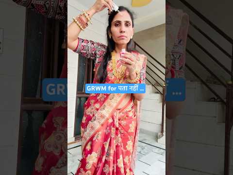 Esa GRWM dekha nhi hoga kabhi🤣 / Ghamu Saran / How to wear a saree for a party? #shorts #grwm