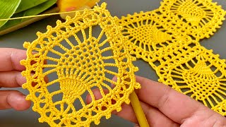 Unique 💛Pineapple Crochet Motif Simple Runner, Blouse Tutorial