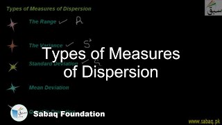 Types of Measures of Dispersion