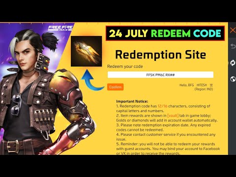 24 July Redeem Code + Ff New Event🔥 -para SAMSUNG,A3,A5,A6,A7,J2,J5,J7,S5,S6,S7,S9,A10,A20,A30,A50