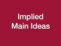 Identifying Main Ideas and Details