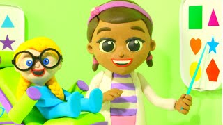 Baby Elsa Visits The Eye Doctor - Stop Motion Cartoons