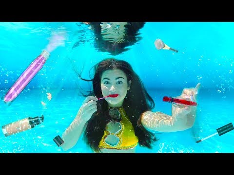 Doing my Makeup Underwater! Extreme Makeup Challenge | CloeCouture
