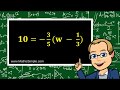 Solving Multi-Step Equations Involving Fractions
