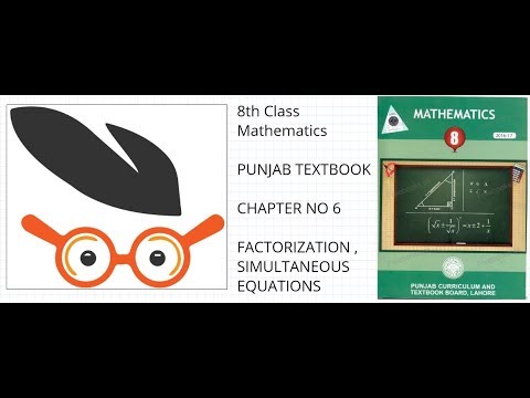 8th Class Mathematics PUNJAB TEXTBOOK CHAPTER NO 6...