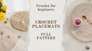 Crochet placemats tutorial - CROCHET TUTORIAL - how to crochet for beginners