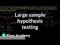 Large Sample Proportion Hypothesis Testing Explained