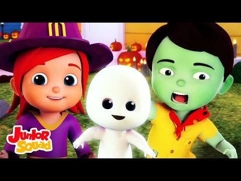 Ha Ha Ha Halloween | Rimas para niños | Junior Squad Español Latino | Dibujos animados