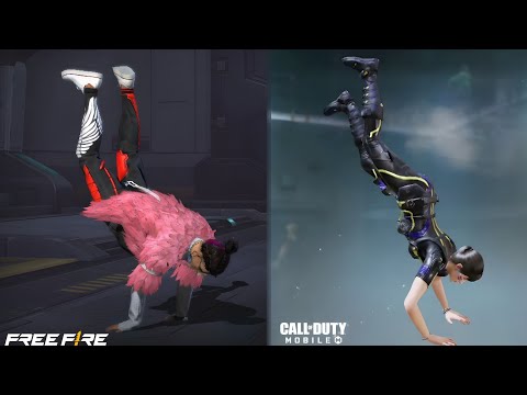 Emotes de Free Fire vs Emotes de Call of Duty Mobile