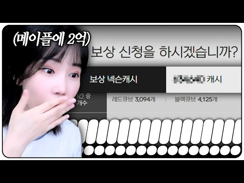 이번 메이플 사태 때 보상받은 액수는..?