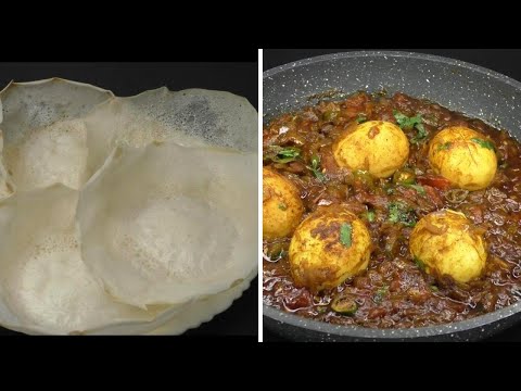 Vellayappam without Coconut || Egg Ghee Roast || Breakfast Combo || Recipe in Tamil