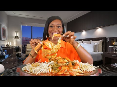 Eating Homemade Stir Fried Curry Crab & Shrimp Mukbang! + Jaguar Wright on Pierce Morgan show!