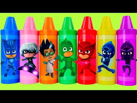 Masks PJ mini figures in crayons