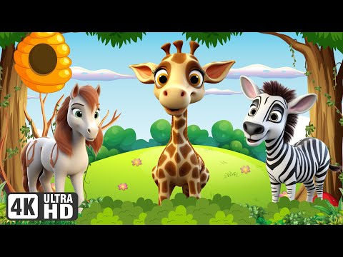 Adorable Animals and Pets: Cow, Giraffe, Horse, Zebra, Orangutan - Animal Videos