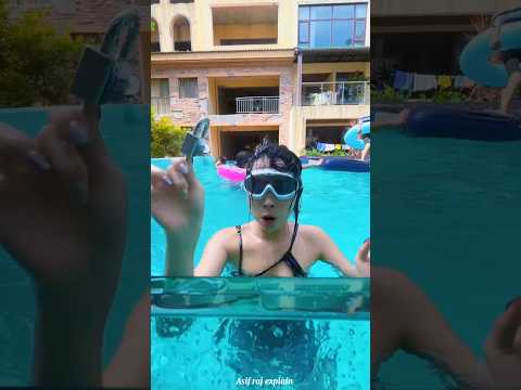 This girl takes extremely dangerous challenges in the water."