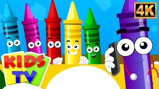 Five Little Crayons | Video for Toddlers | Kindergarten Nursery Rhymes