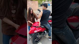 NO SEAT ,NO GIRLS 😎yeh kisne sikhaya ladkiyo ko😂#farazstuntrider #hayabusa #bikers #superbikes