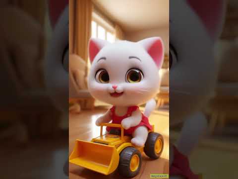 The bulldozer that turned into a ghost #cat #animals