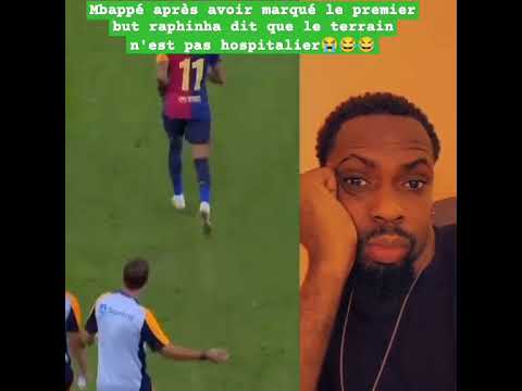 Mbappé après avoir marqué le premier but raphinha dit que le terrain n'est #mbappe #football #lol