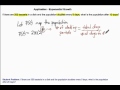 Exponential Growth and Bacterial Population