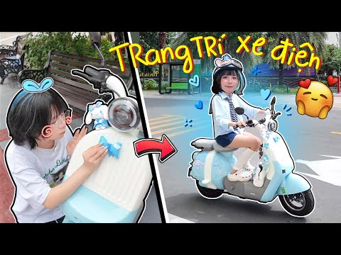 Simmy Trang Trí XE ĐIỆN MÀU XANH 💙