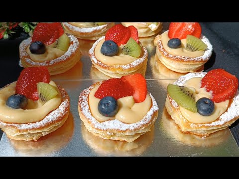 tienes HOJALDRE? haz estas MINI TARTAS DE FRUTA  Ideales para esta temporada DELICIOSAS NUNCA FALLA