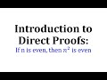 Understanding Direct Proofs