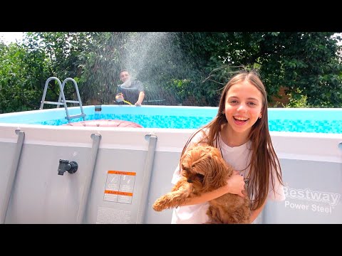 БАСЕЙН вдома Літні канікули ВЛОГ My little Nastya