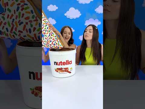 Giant Triangular Donut vs Nutella 🍩🍫🤯