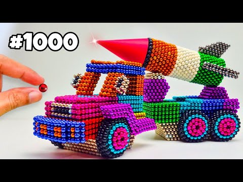 car satisfying video | DIY - Missile Launch Truck With Magnetic Balls ASMR | My Magnet #art