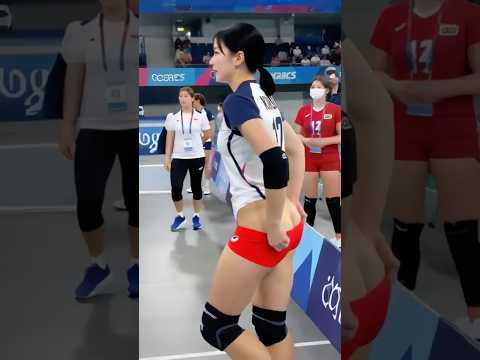 경기전 준비하는 미녀 배구 선수#배구선수