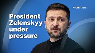 Why has Volodymyr Zelenskyy's public trust rating dropped?