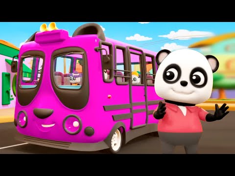 Wheels On The Bus Go Round And Round, Nursery Rhymes and Vehicle Songs for Kids