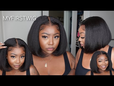 WOW! 10" Yaki Bob Swiss Lace Wig Install | Myfirstwig