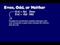 Identifying Even, Odd, and Neither Functions