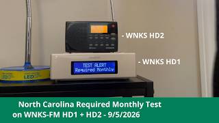 (EAS "#1,002") NC Required Monthly Test on WNKS-FM (Charlotte, NC) - 9/5/2026